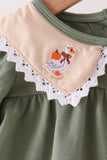 Green goose pumpkin embroidery bloomer set - Aaria Tees Aaria Tees