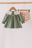 Green goose pumpkin embroidery bloomer set - Aaria Tees Aaria Tees