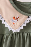 Green goose pumpkin embroidery pants set - Aaria Tees Aaria Tees