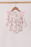 Pink horse ruffle bubble - Aaria Tees Aaria Tees