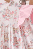 Pink horse ruffle pants set - Aaria Tees Aaria Tees