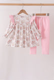 Pink horse ruffle pants set - Aaria Tees Aaria Tees