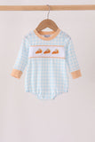 Pumpkin Pie Embroidery Gingham Bubble Aaria Tees
