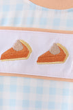 Pumpkin Pie Embroidery Gingham Bubble Aaria Tees