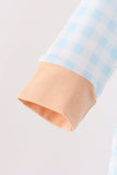 Pumpkin Pie Embroidery Gingham Bubble Aaria Tees