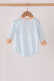 Pumpkin Pie Embroidery Gingham Bubble Aaria Tees