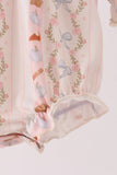 Pumpkin Pie Bow Embroidery Ruffle Bubble Aaria Tees