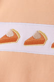 Pumpkin Pie Bow Embroidery Gingham Pants Set Aaria Tees
