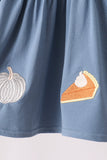 Pumpkin Pie Bow Embroidery Ruffle Pants Set Aaria Tees