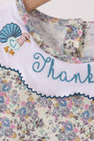 Blue turkey embroidery dress Aaria Tees