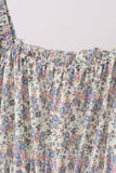 Blue floral smocked mom dress Aaria Tees