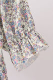Blue floral smocked mom dress Aaria Tees