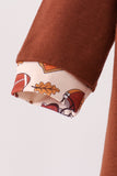Brown touchdown football embroidery romper Aaria Tees