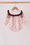 Brown touchdown football embroidery bubble Aaria Tees
