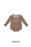Brown Howdy Y'ALL western embroidery ruffle bubble Aaria Tees