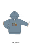 Blue Howdy Y'ALL boots embroidery hoodie Aaria Tees