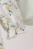 Sage floral smocked ruffle bloomer set - Aaria Tees Aaria Tees