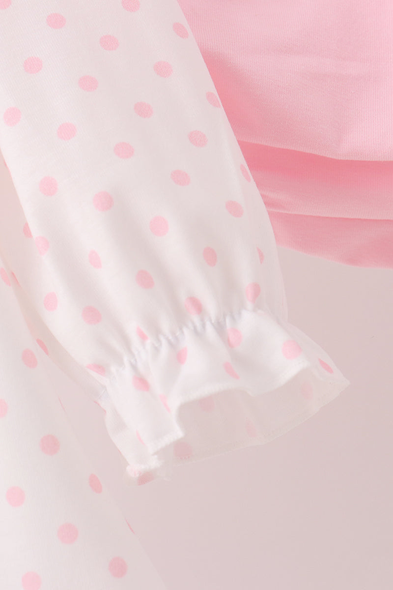 Pink french knot dot bloomer set - Aaria Tees Aaria Tees