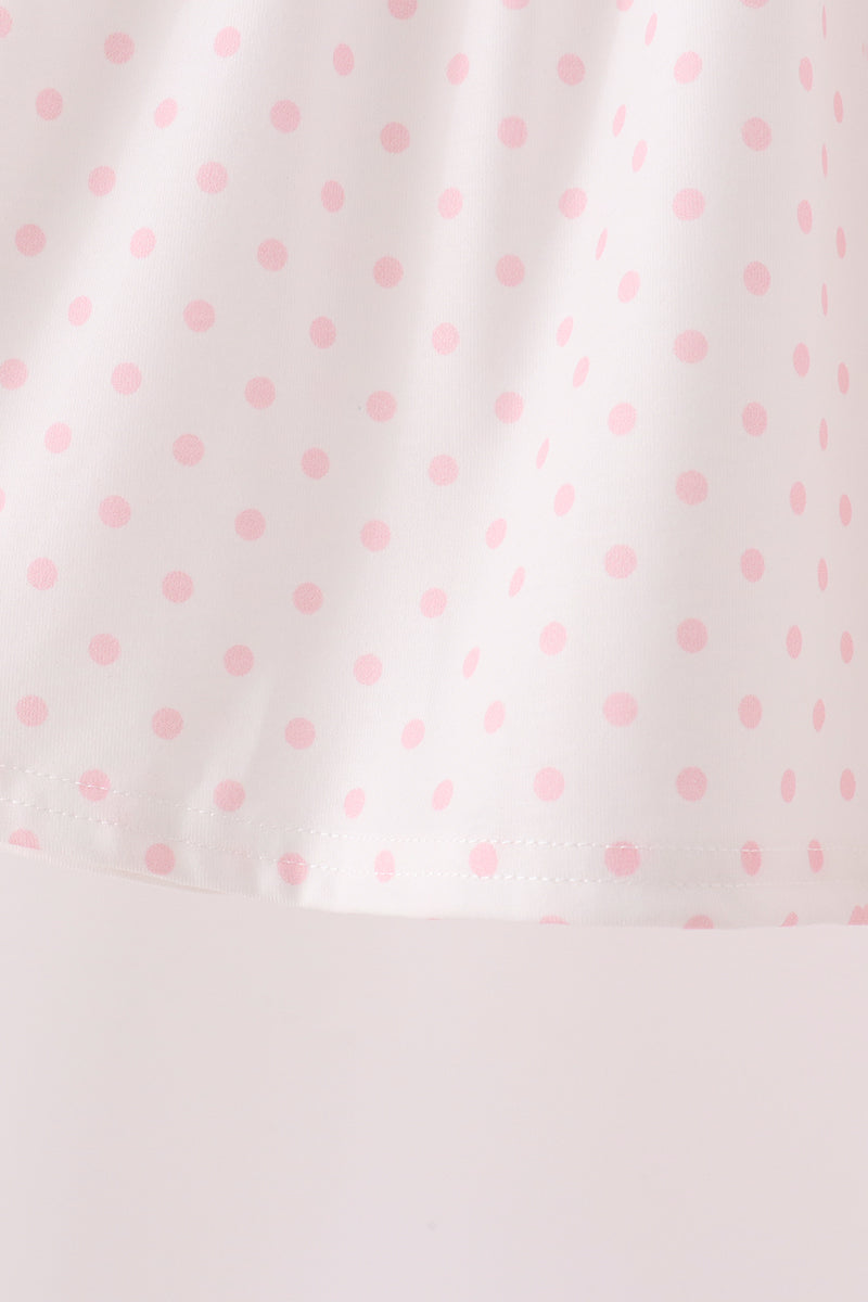 Pink french knot dot pants set - Aaria Tees Aaria Tees