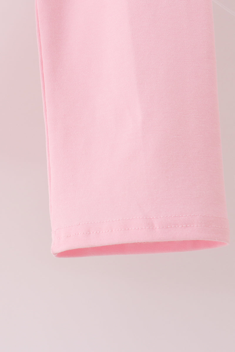 Pink french knot dot pants set - Aaria Tees Aaria Tees