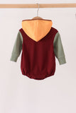 Brown Pumpkin Embroidery Hoodie Bubble - Aaria Tees Aaria Tees