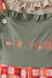 Green Pumpkin Embroidery 2cp jumpsuit set - Aaria Tees Aaria Tees