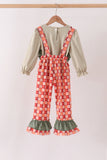 Green Pumpkin Embroidery 2cp jumpsuit set - Aaria Tees Aaria Tees