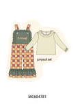 Green Pumpkin Embroidery 2cp jumpsuit set Aaria Tees