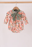 Green floral bow bubble Aaria Tees