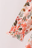 Green floral bow ruffle mom&me dress Aaria Tees