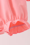 Pink turkey smocked bow bubble Aaria Tees