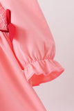 Pink turkey smocked bow bloomer set Aaria Tees