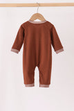 Brown turkey embroidery romper Aaria Tees