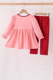 Pink turkey embroidery pants set Aaria Tees