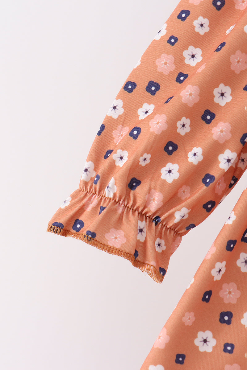 Fall floral print bloomer set - Aaria Tees Aaria Tees