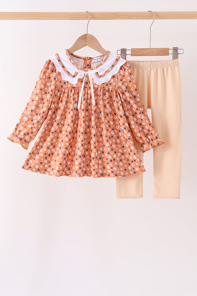 Fall floral print pants set - Aaria Tees Aaria Tees