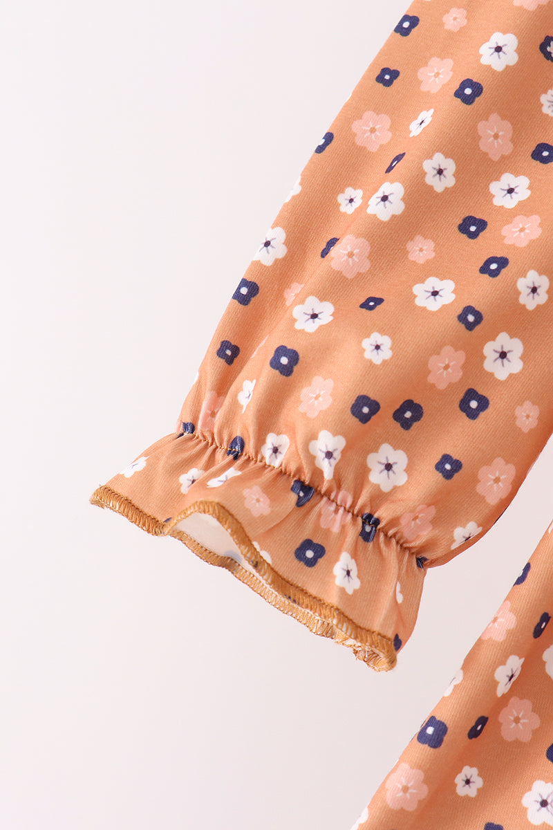 Fall floral print pants set - Aaria Tees Aaria Tees