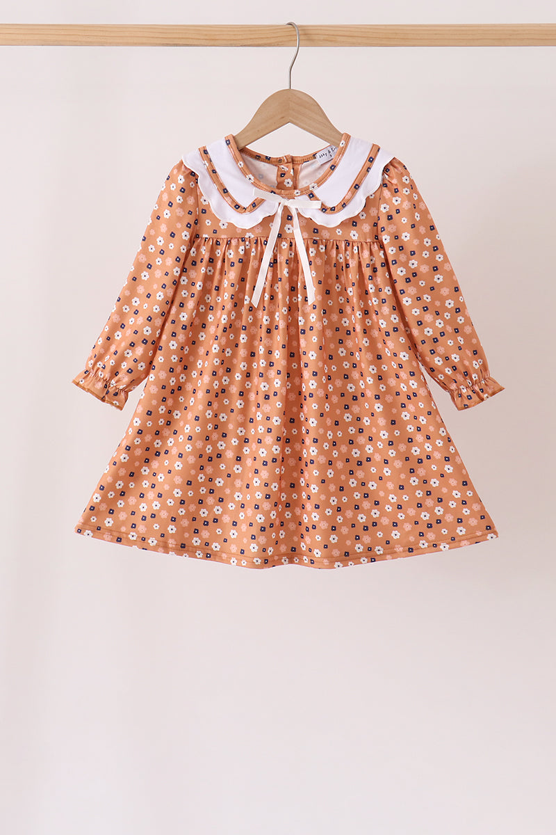 Fall floral print dress - Aaria Tees