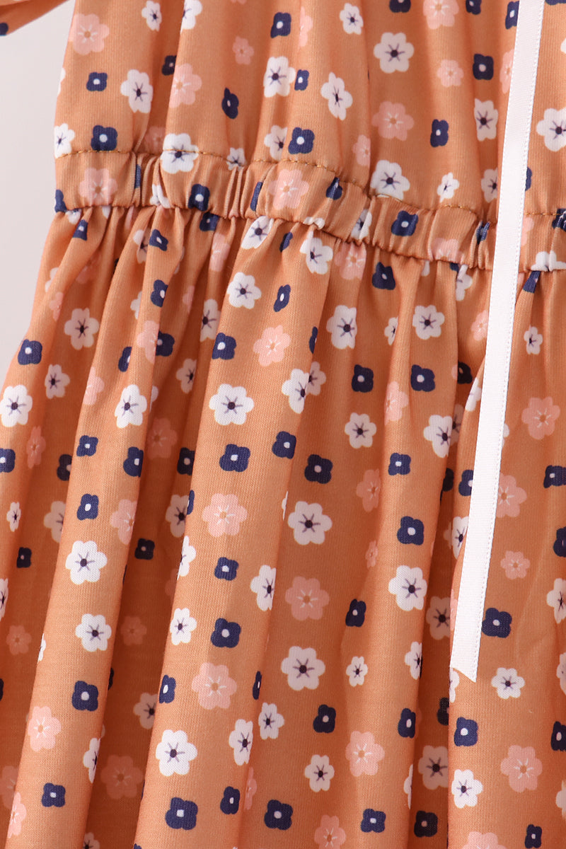 Fall floral print mom dress - Aaria Tees Aaria Tees