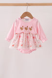 Pink chicken embroidery bubble - Aaria Tees Aaria Tees