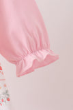 Pink chicken embroidery bubble - Aaria Tees Aaria Tees