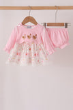 Pink chicken embroidery bloomer set - Aaria Tees Aaria Tees