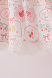 Pink chicken embroidery bloomer set - Aaria Tees Aaria Tees