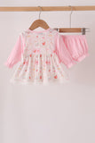 Pink chicken embroidery bloomer set - Aaria Tees Aaria Tees