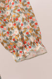 Brown Floral Cow Embroidery Dress Aaria Tees
