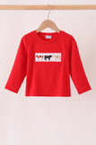 Red Cow Embroidery Top Aaria Tees