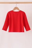 Red Cow Embroidery Top Aaria Tees