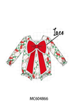 Red Santa Bow Lace Bubble Aaria Tees