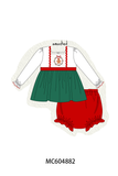 Green Gingerbread Smocked Bloomer Set Aaria Tees