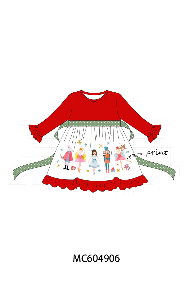 Red Nutcracker Ruffle Dress - Aaria Tees